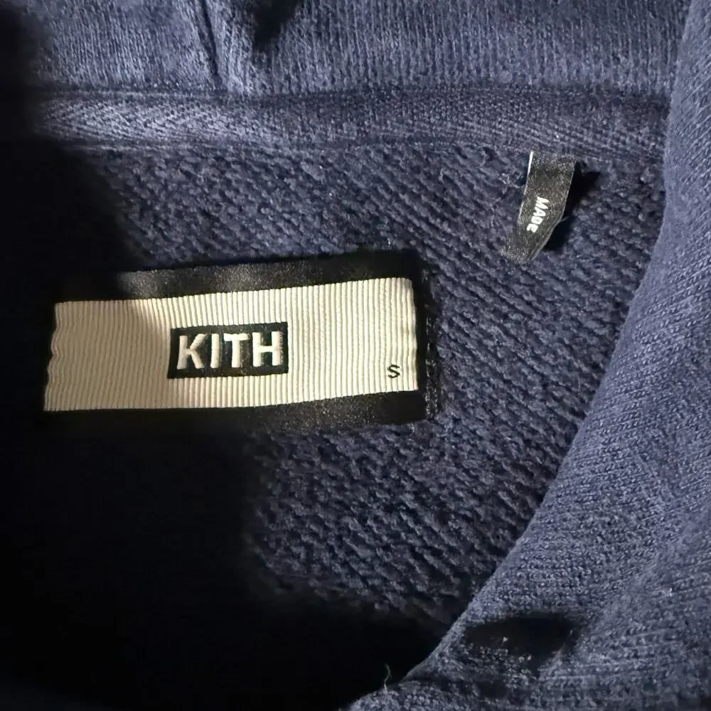 KITH 2016 Navy Original Box Logo Pullover Hoodie Men’s S - Designer Rare Preppy - Picture 10 of 16